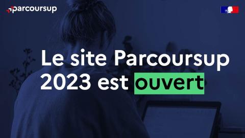 Visuel d'annonce de l'ouverture de Parcoursup 2023