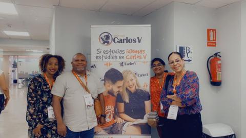 Dans les locaux de l'école  de langues Carlos V