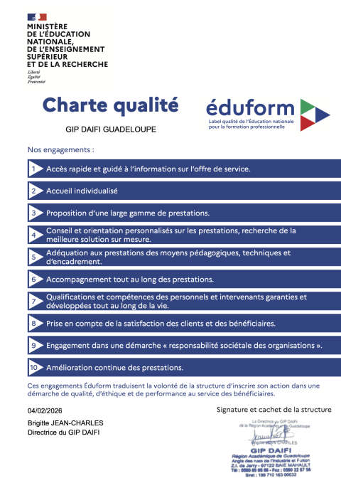 charte qualité signée