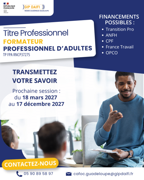 Titre professionnel de Formateur professionnel d’adultes